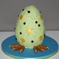 Dinosaur egg cake