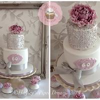Edible sequins and peony Edible sequins and peony