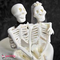 Skeleton Couple Cake Topper