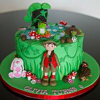 Reptile theme cake