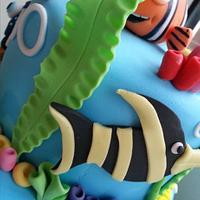 Sienna's 2 tier Finding Nemo cake 