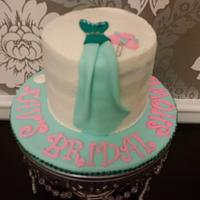 Bridal shower gown cake