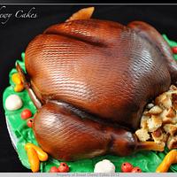 Thanksgiving Turkey Cake. 