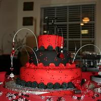 Sweet 15 goth birthday Cake