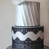 1920's inspired wedding cake