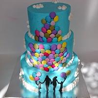 Cake with baloons