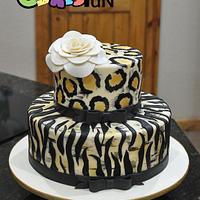 Animal print Birthday Cake