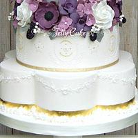 Purple Luxe Wedding Cake