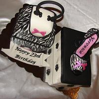 Purse, Shoes and Shoebox Birthday Cake