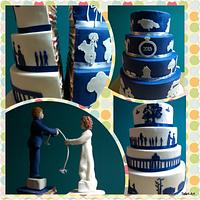 Split wedding cake