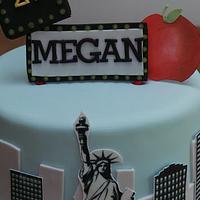 New York Skyline 21st Birthday Cake