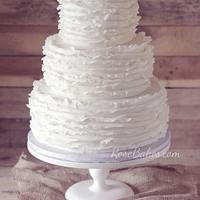 Frilly Ruffles Wedding Cake