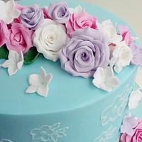 Vintage style Rose cake 