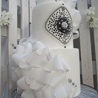 Wedding wafer paper cake