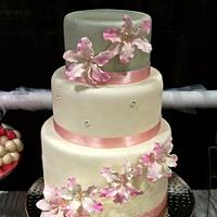 Silver flower Cake