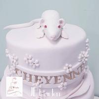 Handpainted rat birthdaycake