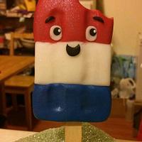 4th of July themed popsicle topper
