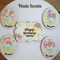 Pastel Bouquet Birthday Cookies