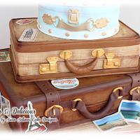 "Sweet travels" cake