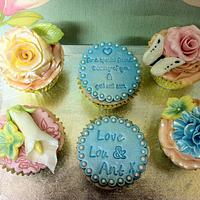 Get well soon floral cupcakes x