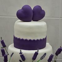 Wedding cake lavander