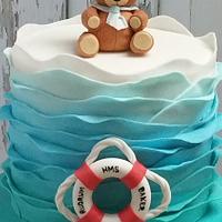 Little Sailor Baby Shower Cake