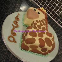 Giraffe Number 1 Cake