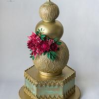 Wedding ... Gold Lantern Cake