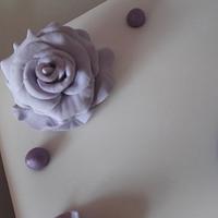 Purple Petals Engagement cake 