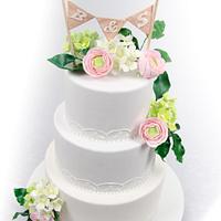 wedding cake renoncule