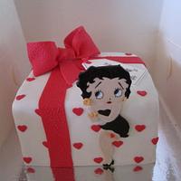 Betty boop Gift box cake