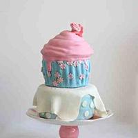 Giant Cupcake on an 8 inch 'table.'