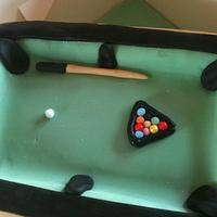 snooker table cake 