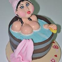 Bathing lady cake