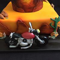 Route 66 themed cake