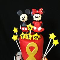 Mickey & Minnie  Roller Coaster Cake