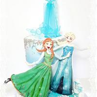 Elsa & Anna...on ice!♡♡♡