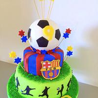 Barca football cake