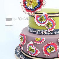 Fabric/ Art inspired Cake
