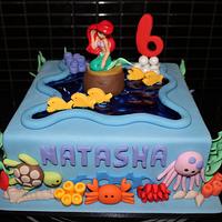 Natasha's 6th Birthday Little Mermaid Cake