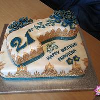 21st Birthday cake
