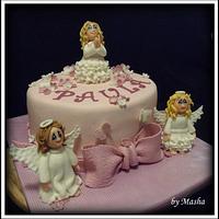 first communion angels cake