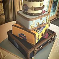 Vintage Luggage Wedding Cake 