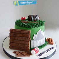 Fortnite Victory Royale cake