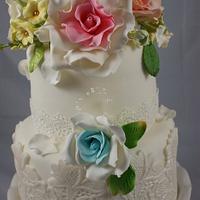 Lace Anniversary Cake
