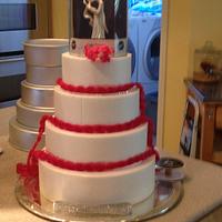 Elegant 4 tier buttercream wedding cake