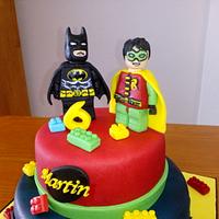 BATMAN Y ROBIN LEGO CAKE