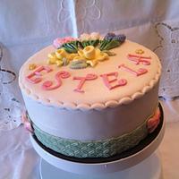 Spring flower cake