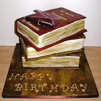 Stacked Books Cake