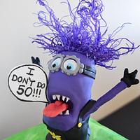 "I Don't Do 50!!!" Minions Cake